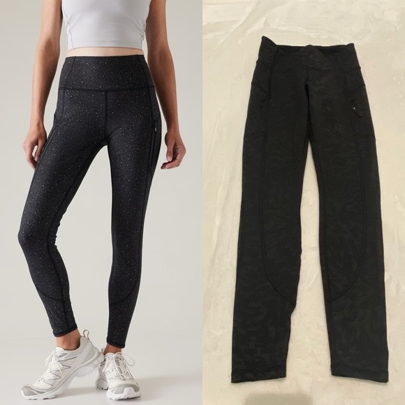 Athleta Rainier High Rise Tight, grey/black camo 16545 - Picture 4 of 16